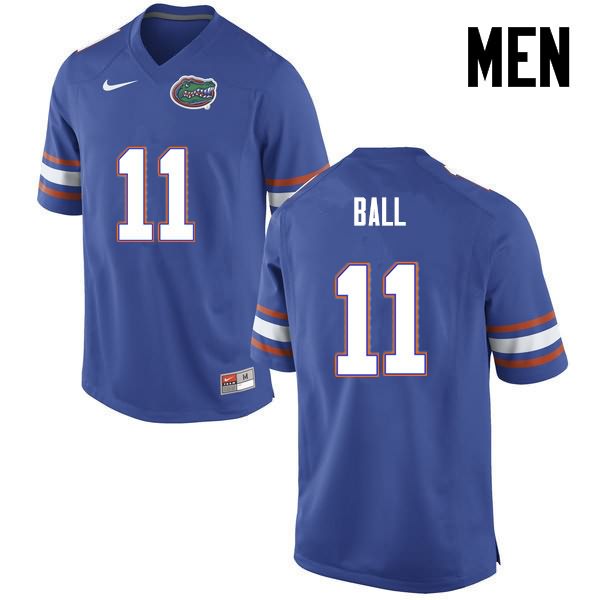 NCAA Florida Gators Neiron Ball Men's #11 Nike Blue Stitched Authentic College Football Jersey JOG4064JL